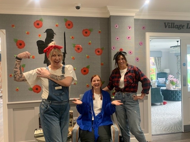Activity Coordinators, Becky, Emma and Rebecca organised the VE Day celebrations at Hutton Manor Care home in Pudsey, Leeds