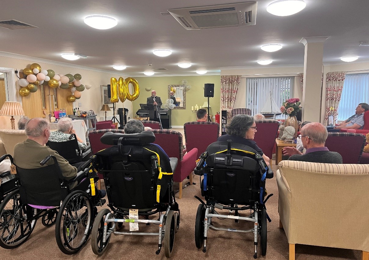 Residents, staff, family and friends helped to celebrate Alma's 100th birthday at St Mary's Care Centre in Anlaby, Hull.