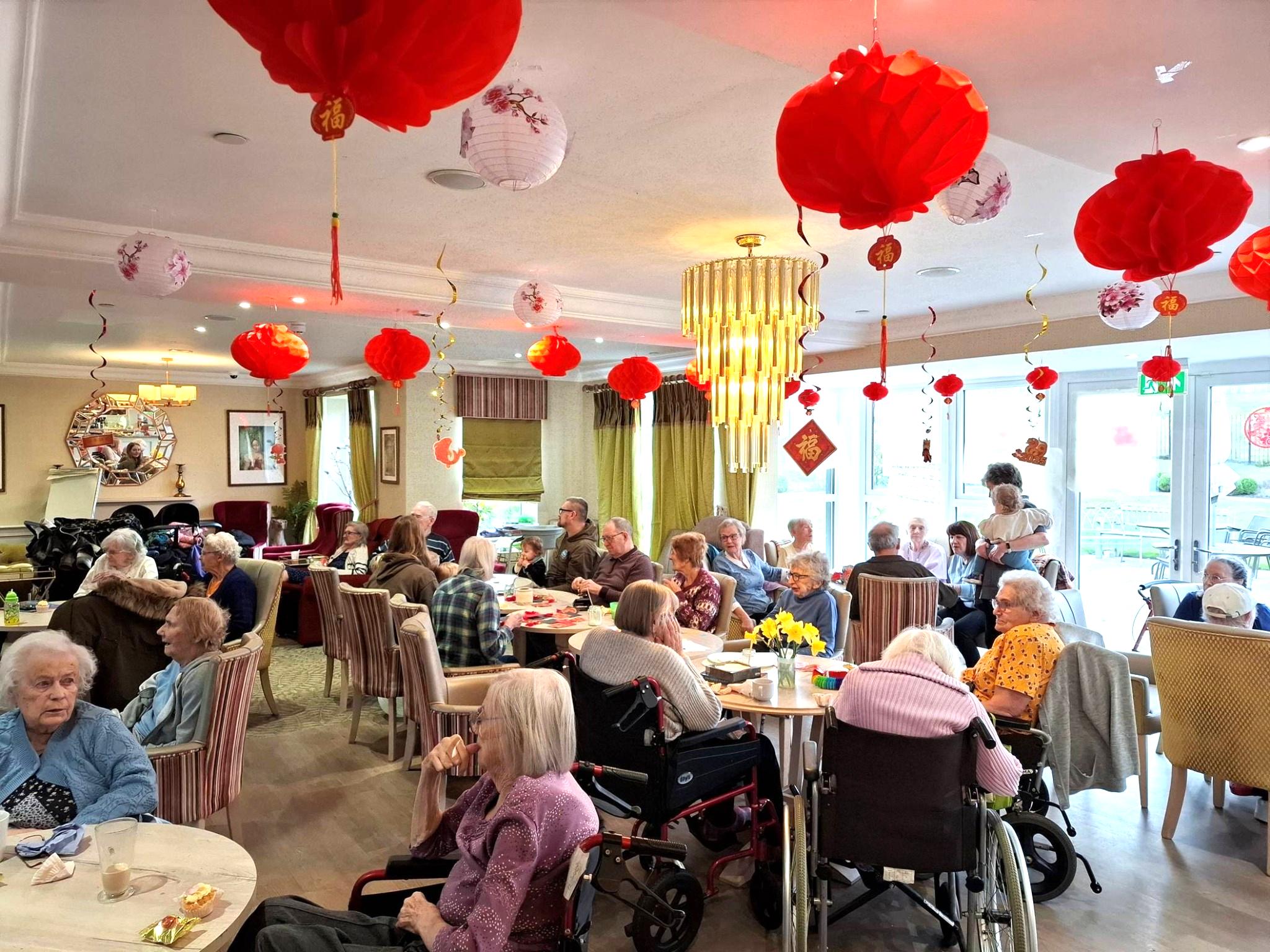 A intergenerational celebration of Chinese New Year at Castle Grange Care Home.